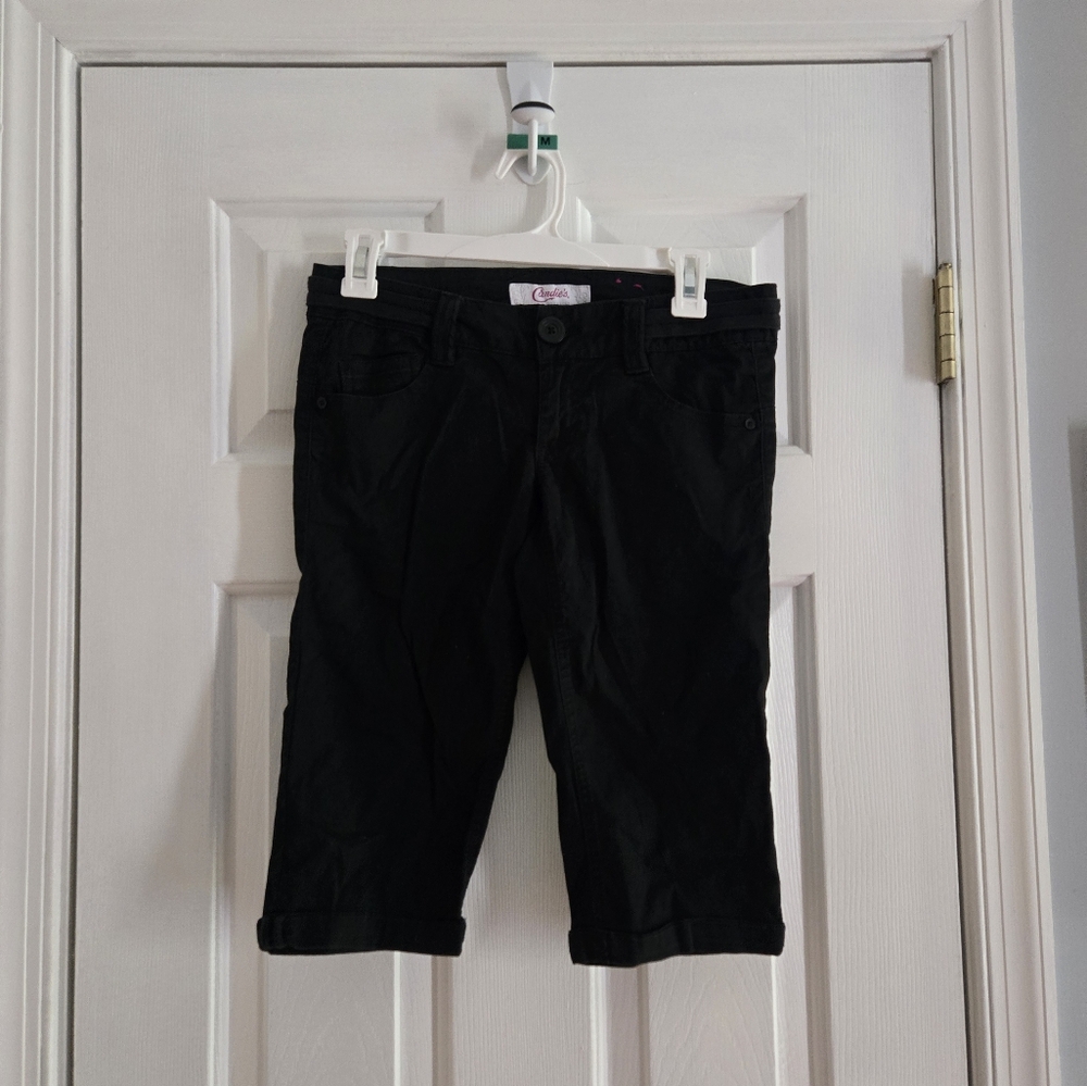Vintage Candie's Black Long Shorts Size 1